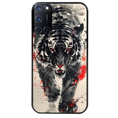 Coque Noire Pour Oppo A72 4g Motif Tigre Japan