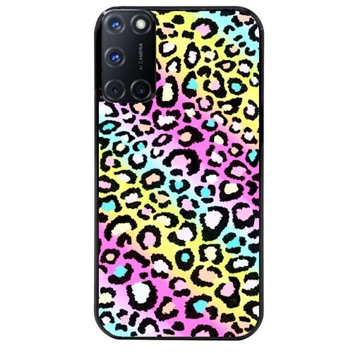 Coque Noire Pour Oppo A72 4g Motif Leopard Tie Dye