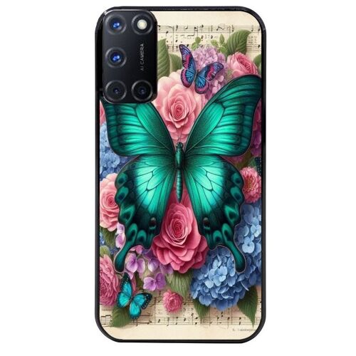 Coque Noire Pour Oppo A72 4g Motif Papillon Music
