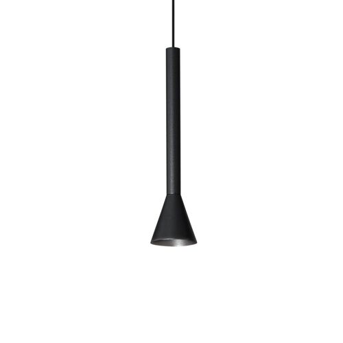 Ideal Lux Diesis Plafonnier Led Slim Dome Noir 3000k