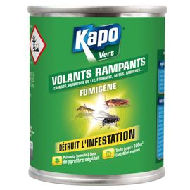 KAPO VERT VOLANTS RAMPANTS FUMIGENE 3365000031803 BOICIDE DETRUIT L'INFESTATION INSECTICIDE ANTI CAFARDS PUNAISES DE LIT FOURMIES MITES MOUCHES .... COMASOUND KARTEL CSK ONLINE