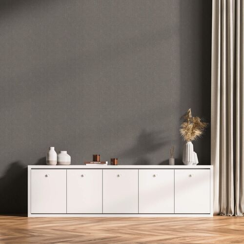 Papier peint à motifs graphiques Profhome 781533-GU papier peint intissé texturé avec un motif rayé subtilement chatoyant gris gris-argent 5,33 m2