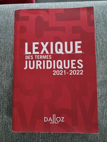 Lexique Des Termes Juridiques 2021/2022
