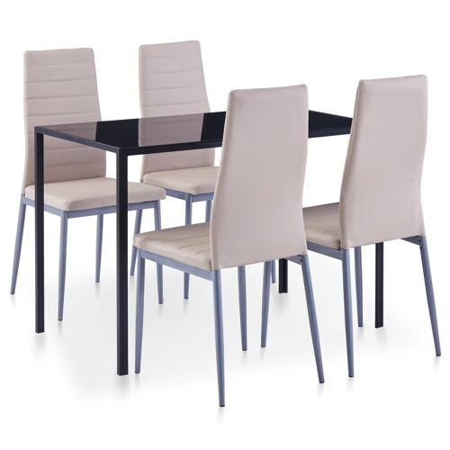 Vidaxl Ensemble De Salle À Manger 5 Pcs Cappuccino