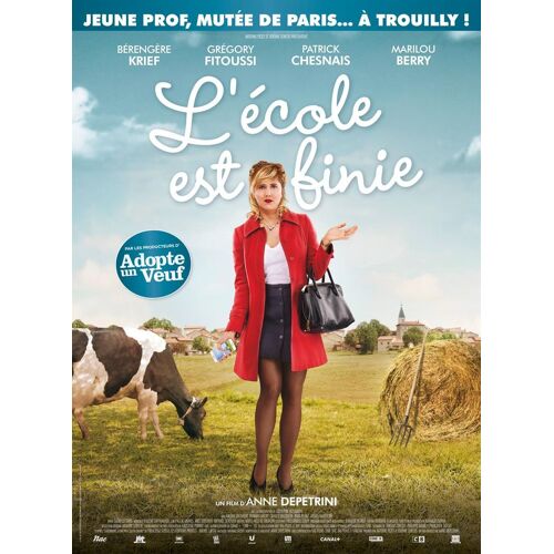 L'école Est Finie - Affiche Originale De Cinéma - Format 40x60 Cm - Un Film De Anne Depétrini Avec Bérengère Krief, Grégory Fitoussi, Patrick Chesnais, Marilou Berry, Catherine Hosmalin - 2018