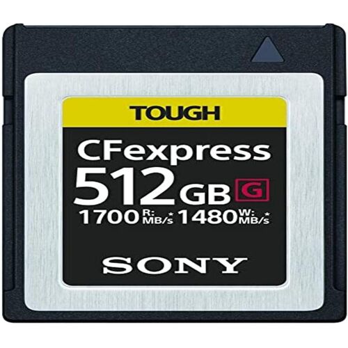 Sony CEB-G512 Carte mémoire CFexpress Ultra Rapide 512 Go 1 700 Mo/s 1 480 Mo/s