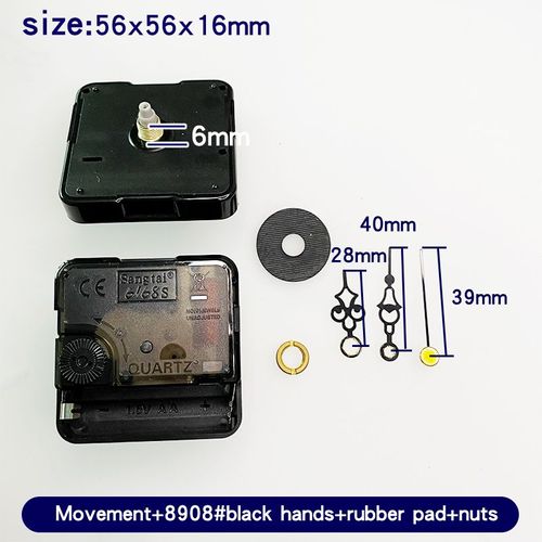 Mouvement de réparation d'horloge à Quartz 6168 + mains pour bricolage,pièces de mécanisme de grand mur silencieux - Type 8908B