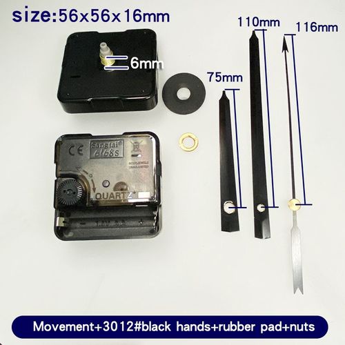 Mouvement de réparation d'horloge à Quartz 6168 + mains pour bricolage,pièces de mécanisme de grand mur silencieux - Type 3102B