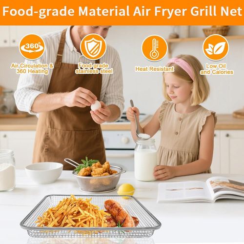 Panier De Pièces De Rechange Pour Friteuse À Air Breville Halo Flexi Air Fryer,30,5 X 24,9 X 3,3 Cm,Accessoires En Maille,Plateau De Cuisson À La Vapeur,Passe Au Lave-Vaisselle