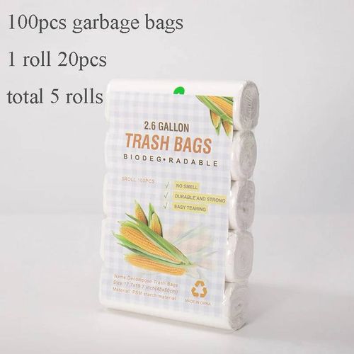 Sacs Poubelle Biodégradables,Jetables,Pour La Cuisine,100/80 Pièces.100Pcs-Flat Top W.45X50Cm