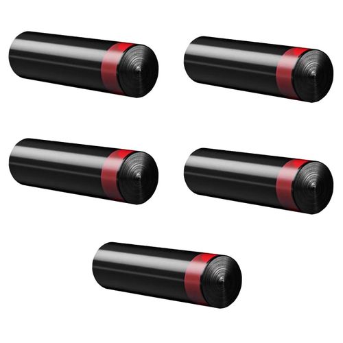 Sacs Poubelles Épais En Rouleau,Doublures De Poubelles À Cordon Détachable,Pour La Maison,La Cuisine,Le Restaurant,Le Salon,Le Tri Des Déchets,15 Pièces/Rouleau.5 Roll Black.