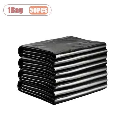 Sacs Poubelles Extra Larges Robustes,50 Pièces,Sacs Poubelles Jetables Noirs Pour La Cuisine Domestique,L'Hôtel,Le Restaurant,Le Nettoyage Quotidien.1Bag-50Pcs.100X120 Cm