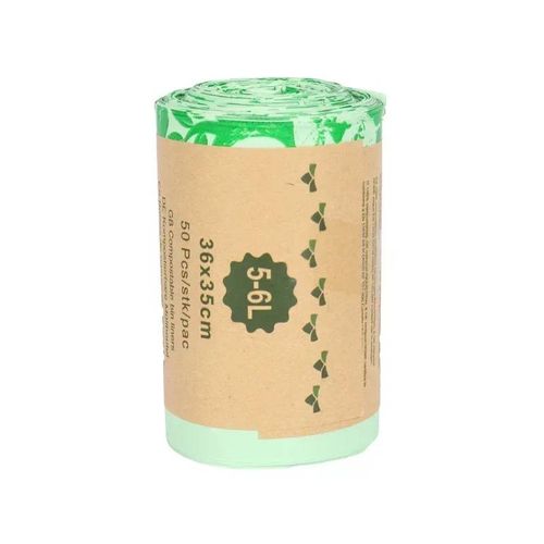 Sacs À Ordures Bionickel Ables,Sacs À Ordures Compostables Ménagers,Sacs À Ordures De Cuisine,Sacs À Ordures Amicaux.6L-36X35Cm.