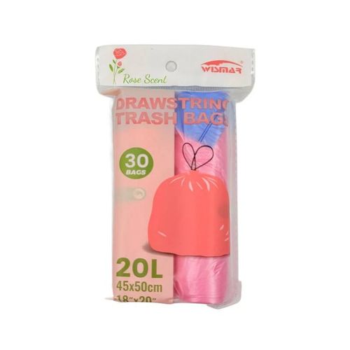 Sacs Poubelles Parfumés À Cordon De Serrage,20L,Parfum Floral,Rose,Lavande,Citron,Vanille,Robustes,Cuisine,Salle De Bains,Bureau.Rose 2Volume Set.