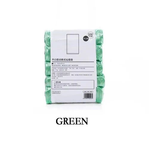 100 Pièces Pochette Poubelle Jetable Ménage Épaissir Stockage Sacs Poubelle Interrompté Nettoyage Déchets Sac 45*50 Cm.Creen.