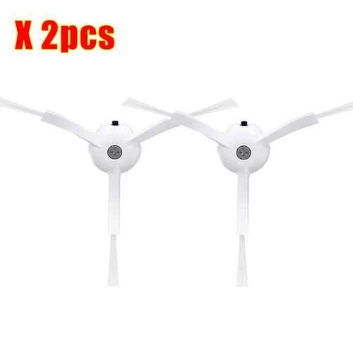 Brosse Latérale Armée Pour Aspirateur Robot Xiaomi Roborock S50 S51 S55 S5 S6 1S,Pièces De Rechange,Accessoire De Remplacement,Brosse Lavable.3-Armed White 2Pcs.