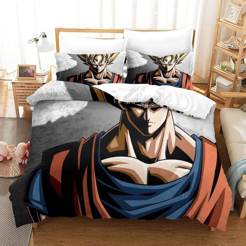 Dragon Ballhousse Couette Imprim¿¿ D Couverture De Couette Microfibre Doux Ensembles Literie Ensemble De Couette Avec Fermeture ¿¿Clair +Taies D'oreille