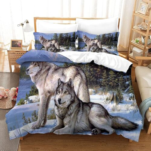 Parure De Lit Pour Avec D Wolf Motif Impression Housse De Couette Doux Et Durable Avec Fermeture ¿¿Clair Parure De Lit Pour Adultes Et Enfantssingle£¿Xcm£©