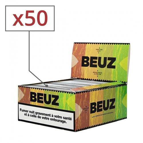 Feuilles À Rouler Slim Brown Beuz X 50 Carnets