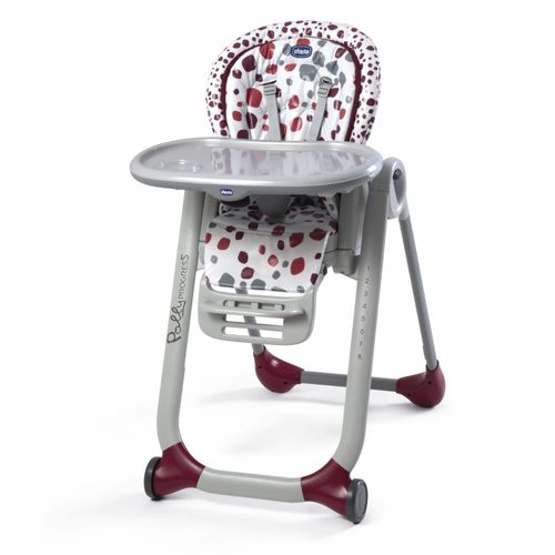Chaise Haute Polly Progres 5 Cherry - Chicco