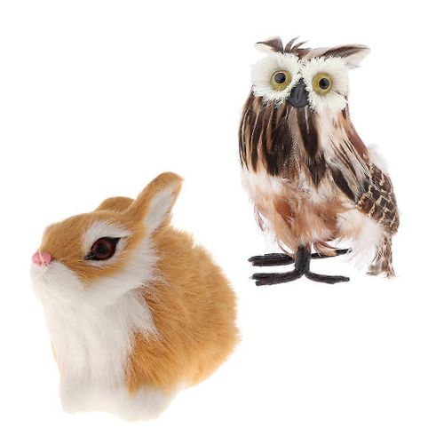 Peluche Lapin Fourrure Hibou Peluche Ornements Pour La Décoration De La Maison De La Voiture