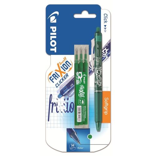 Frixion Ball Clicker - Roller Encre Gel + 3 Recharges