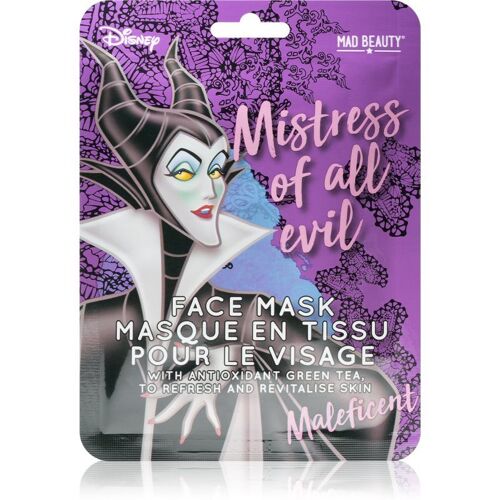 Mad Beauty Disney Villains Maleficent Masque En Tissu Revitalisant À L'extrait De Thé Vert 25 Ml 
