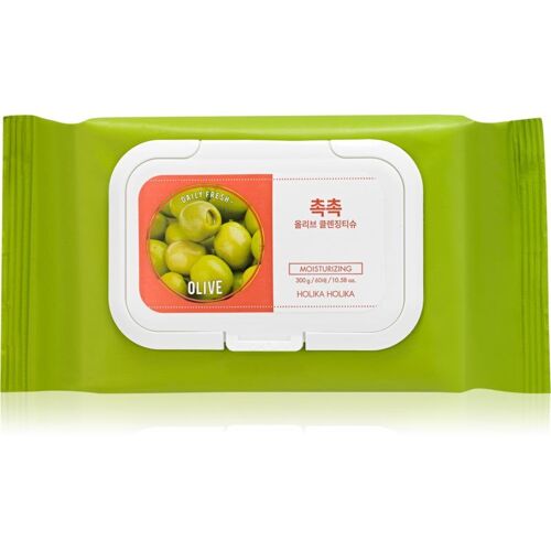 Holika Holika Daily Fresh Olive Lingettes Démaquillantes Maquillage Waterproof Et Résistant 60 Pcs 