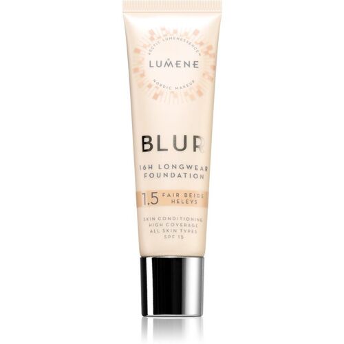 Lumene Blur 16h Longwear Foundation Fond De Teint Longue Tenue Spf 15 Teinte 1,5 Fair Beige 