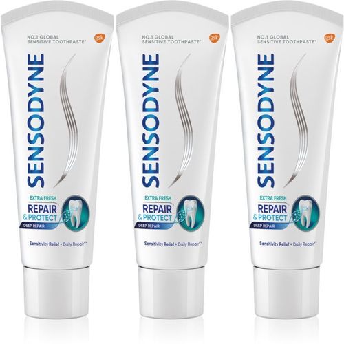 Sensodyne Repair & Protect Extra Fresh Dentifrice Protection Dents Et Gencives 3 X 75 Ml 