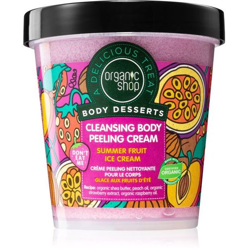 Organic Shop Body Desserts Summer Fruit Ice Cream Crème Nettoyante Exfoliante 450 Ml 