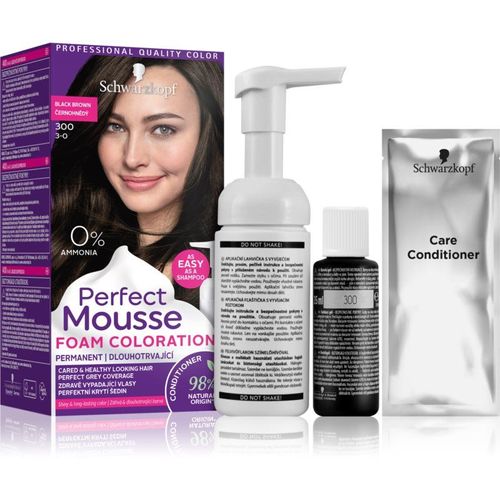 Schwarzkopf Perfect Mousse Coloration Cheveux Permanente Teinte 300 Black Brown 