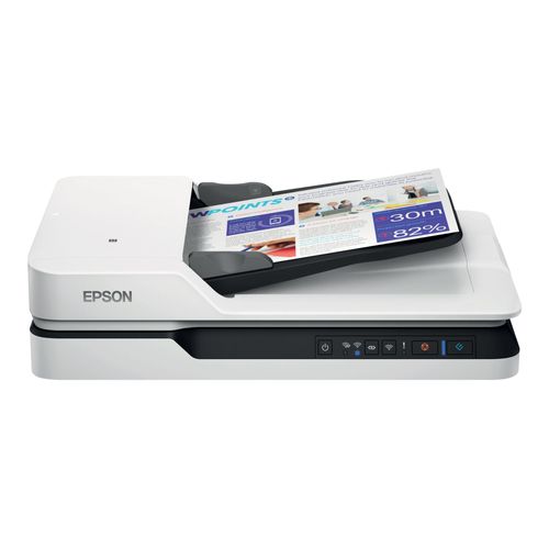 Epson WorkForce DS-1660W - Scanner de documents - Recto-verso - A4/Legal - 1200 dpi x 1200 dpi - jusqu'à 25 ppm (mono) / jusqu'à 25 ppm (couleur) - Chargeur automatique de documents (50 feuilles)...