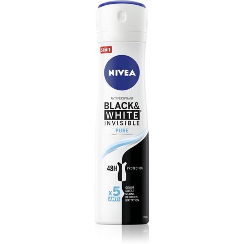 Nivea Invisible Black & White Pure Anti-Transpirant Déodorant Anti-Traces Blanches Et Jaunes 150 Ml 