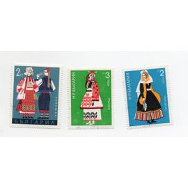 Bulgarie- Lot De 3 Timbres Neufs- Costumes