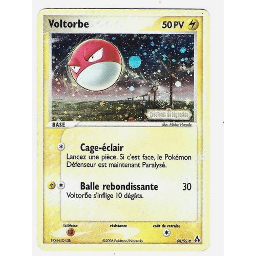 Voltorbe 68/92 - 50pv - Ex : Créateurs De Légendes - Holo "Cosmos" (Avec Logo "Créateurs De Légendes")
