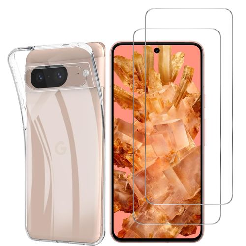 Coque pour Google Pixel 8 et 2 Verres Trempé Film Protection Ecran Phonillico®