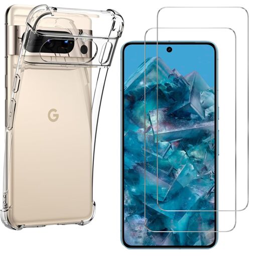 FocRelaxer Coque Google Pixel 8 Pro,IP68 Etanche Antichoc Antipoussière Waterproof Case Avec D'écran Intégré Étui 360 Degrés Protection Robuste Housse Coque De Téléphone Intégrale Pour Pixel 8 Pro 5G