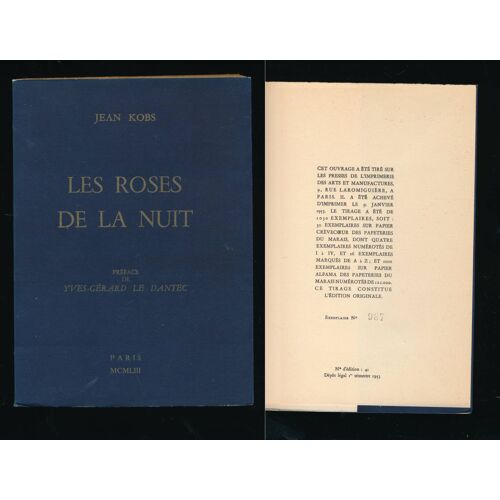 Jean Kobs Les Roses De La Nuit ( Édition Numérotée)