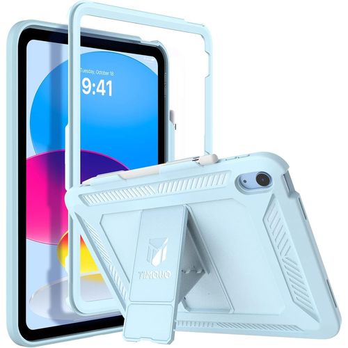 Coque Pour Ipad (A16) 11ème Génération 11 Pouces 2025/Ipad 10ème Génération 10,9 Pouces 2022,Avec Porte-Crayon,Housse Résistante Et Anti-Choc Pour Ipad 11ème/10ème Génération-Bleu Ciel