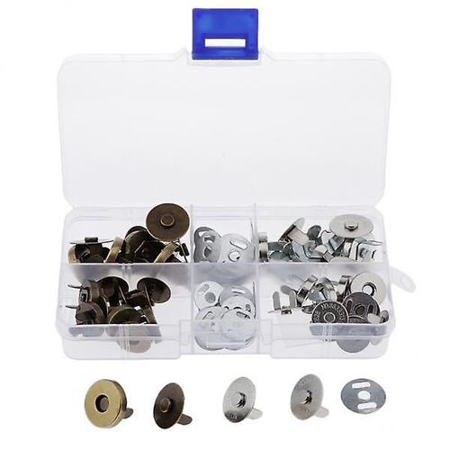 2x20 Sets Fermoir Magnétique Snaps Magnet Button Sewing Craft 14/18mm