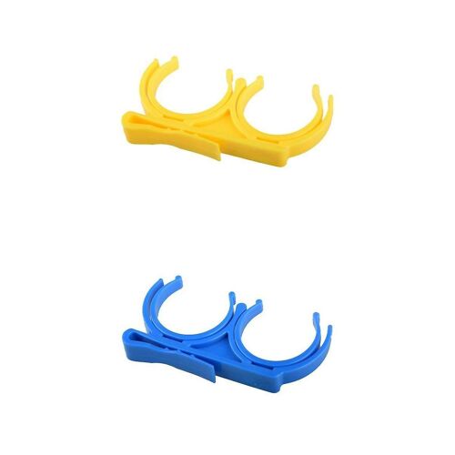 2x Golf Accessory Golf Ball Holder Clip Clamp For Golfer Clubs Blue+Yellow