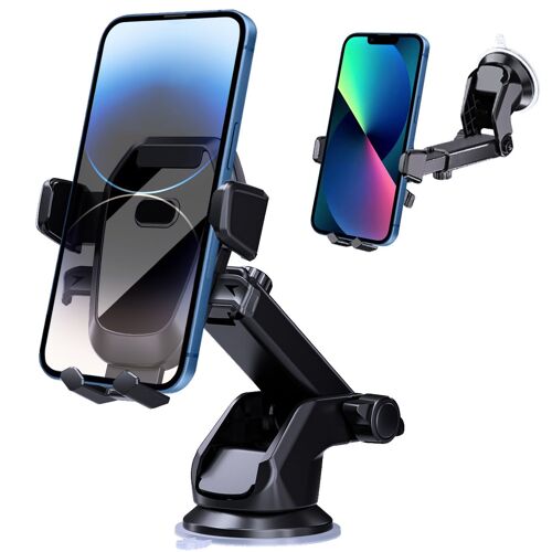 Support Téléphone Voiture, Xinxu 360° Rotation, ventouse puissante, Support Tableau de Bord Téléphone GPS Pare-Brise Support Voiture pour 4-7" Smartphone