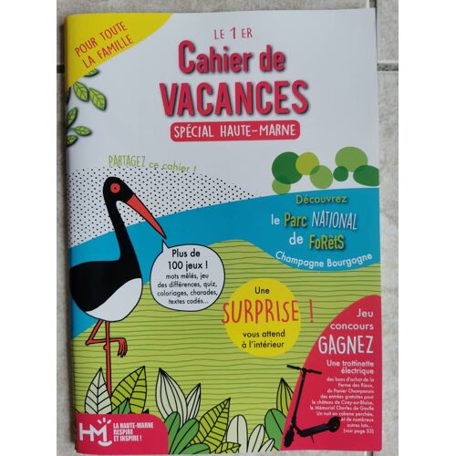 Le 1er Cahier De Vacances Spécial Haute Marne