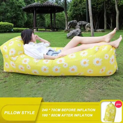 Canapé Gonflable De Camping De Couleur Pure, Sac Paresseux, Lit, Canapés De Jardin, Meubles D'extérieur, Chaises Pliantes À Air, Sacs De Couchage