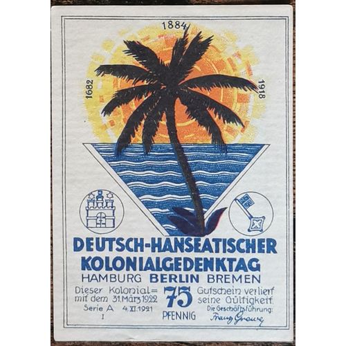 Billet Allemagne 75 Pfennig 11/1921 Berlin Grm 88,2 1/6