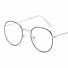 Lunettes Rondes Transparentes Unisexe AB166CL - Marron, Noir, Transparent