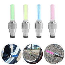 Buse De Vélo À Induction Colorée, Néon, Lumière De Rayons De Bicyclette Étanche, Bouchons De Buse De Pneu, Lampe Rayons De Roue Led