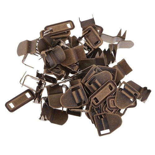 20 Sets Copper Sewing Hooks And Eyes Closure For Trousers And Skirt Bronze