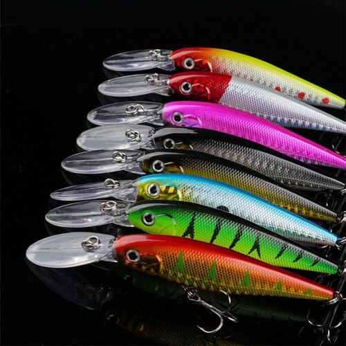 Lot D'appâts Artificiels Pour La Pêche, Leurre Pour Attraper Des Poissons Comme Les Ménés, Les Bars, Les Brochets Et Les Carpes, Avec Wobbler, Matériel Pour Pêcher, 125mm, 14g, 1 Pièce